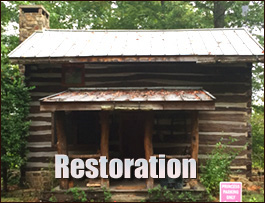Historic Log Cabin Restoration  Cherry Point, North Carolina